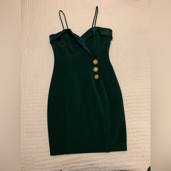 Betsy & Adam NWT Vintage Green Cocktail Dress and Jacket - Picture 6 of 16